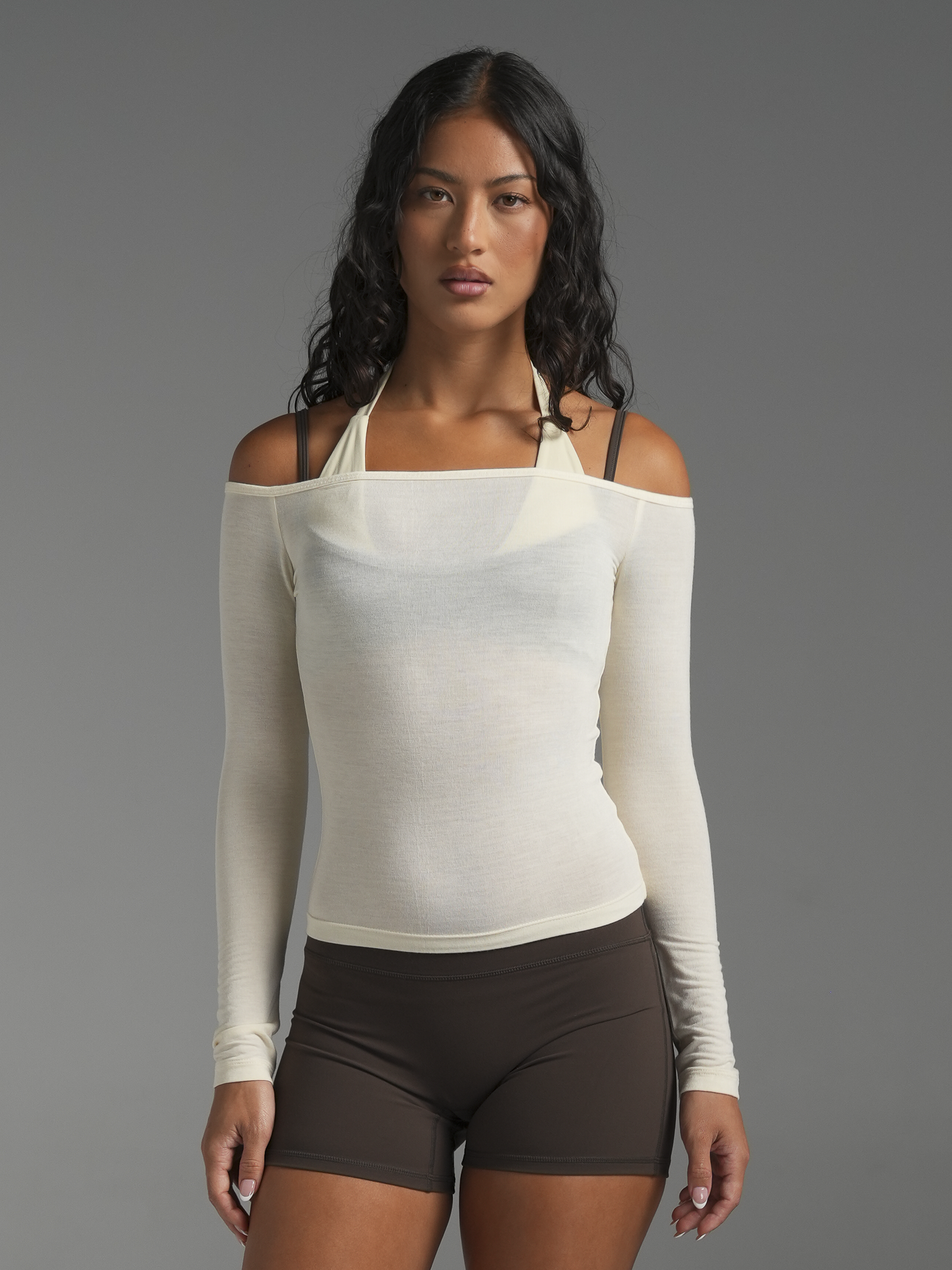 カットソー(長袖/七分) Off-shoulder Sheer Leotard TH24168 | Ceres