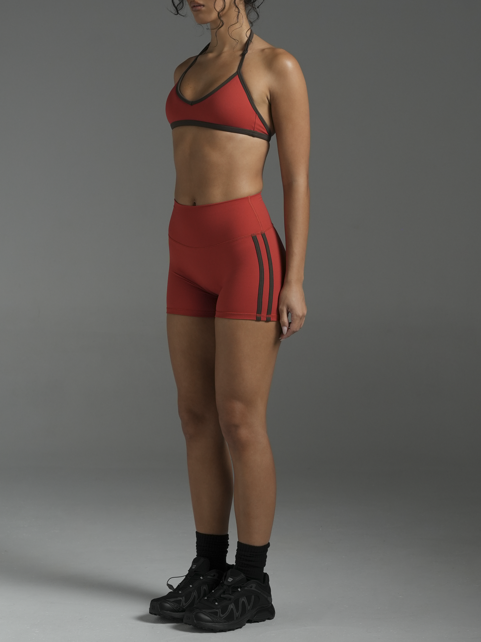 Rouge/Bittersweet FLX Stripe Invisible Scrunch Shorts 4