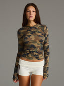 Long Sleeve T-Shirt Hoodie Camo