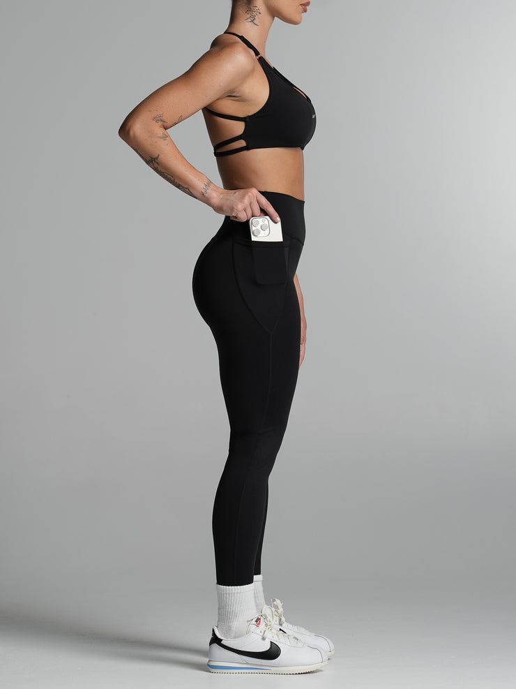 Base Pocket Scrunch Leggings | Full Length Obsidian