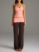FLX Foldover Wide Leg Bottoms Bittersweet/Peach