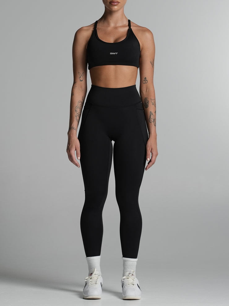 Base Pocket Scrunch Leggings | Full Length Obsidian