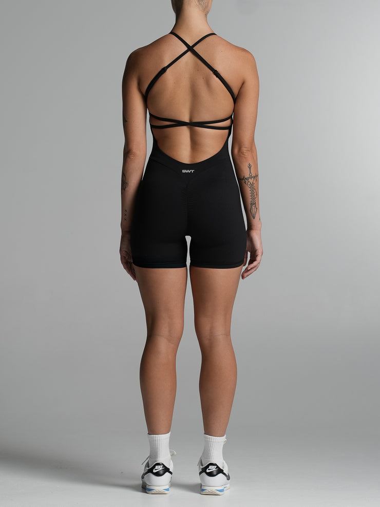 Base Backless Bodysuit Obsidian