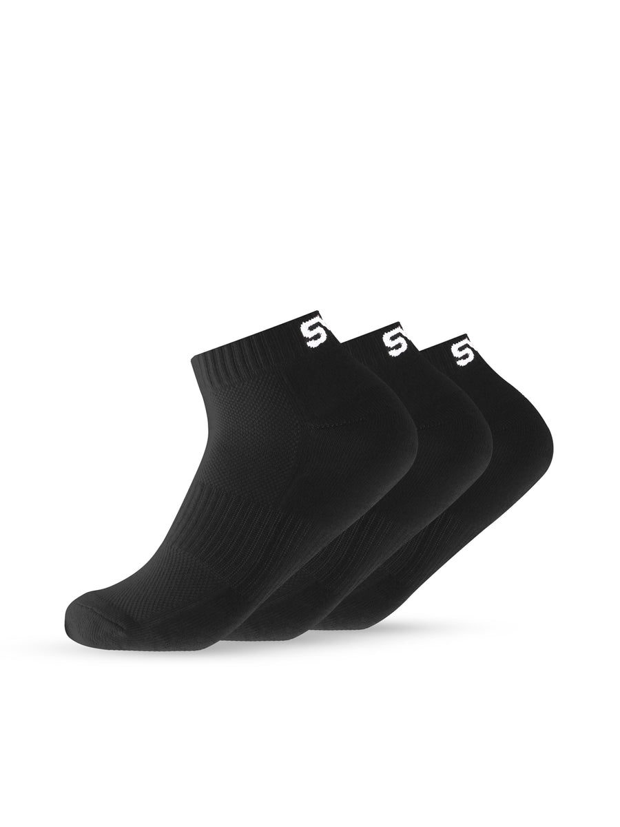 Quarter Socks 3pk Black