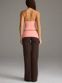 FLX Foldover Wide Leg Bottoms Bittersweet/Peach