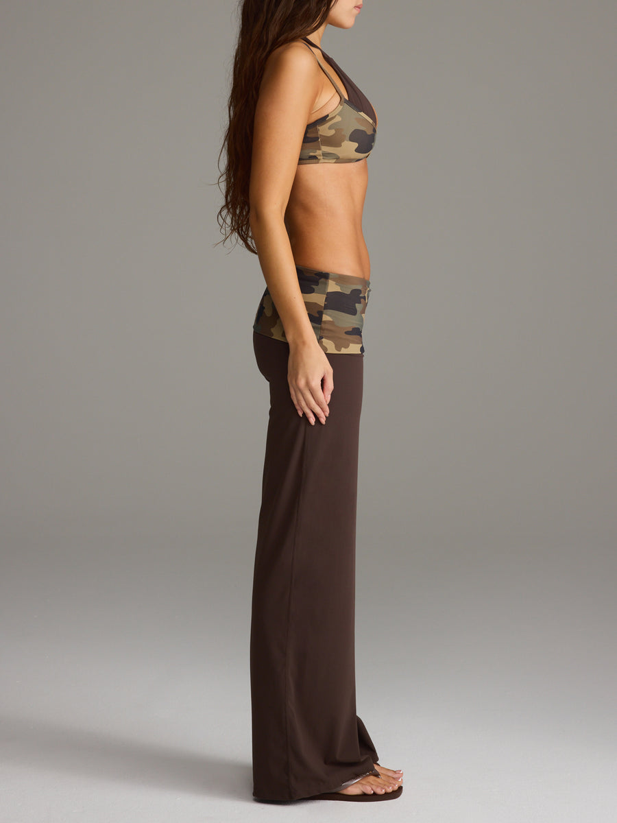 FLX Layered Halter Bra Bittersweet/Camo