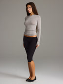 Long Sleeve T-Shirt Hoodie Heather Grey