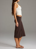 FLX Foldover Wide Leg Capris Bittersweet