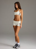 FLX Stripe Racer Back Bra Ivory/Bittersweet