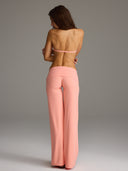 FLX Foldover Wide Leg Bottoms Peach