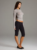 Long Sleeve T-Shirt Hoodie Heather Grey