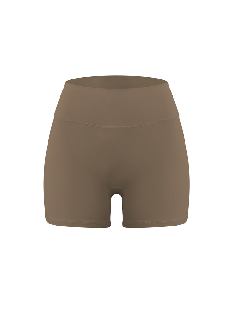 Base 4" Scrunch Shorts Mocha