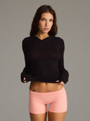 Long Sleeve T-Shirt Hoodie Black