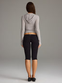 Long Sleeve T-Shirt Hoodie Heather Grey