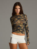 Long Sleeve T-Shirt Hoodie Camo