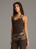 FLX Layered Halter Tank Bittersweet/Camo