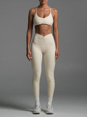 Base Ruche Scrunch Leggings Almond