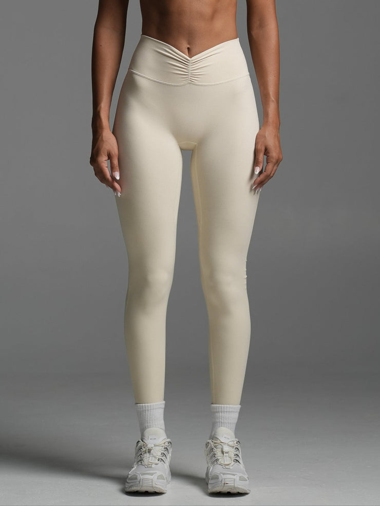 Base Ruche Leggings Almond