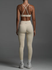 Base Ruche Leggings Almond