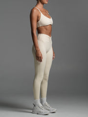 Base Ruche Leggings Almond