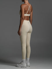 Base Ruche Leggings Almond