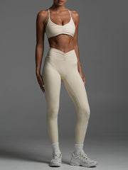 Base Ruche Leggings Almond