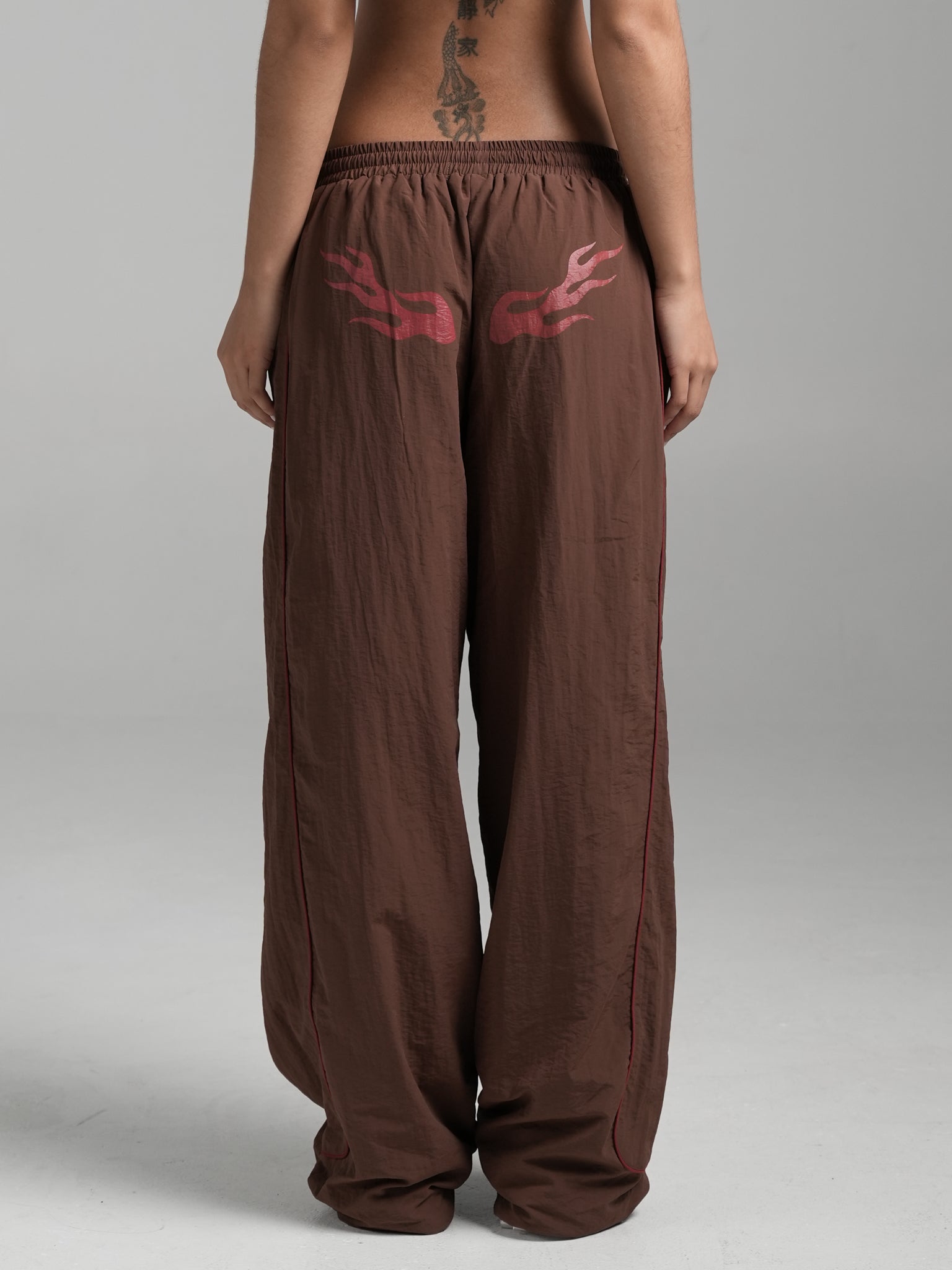 Oversized Track Pants - Tobacco / XS/S