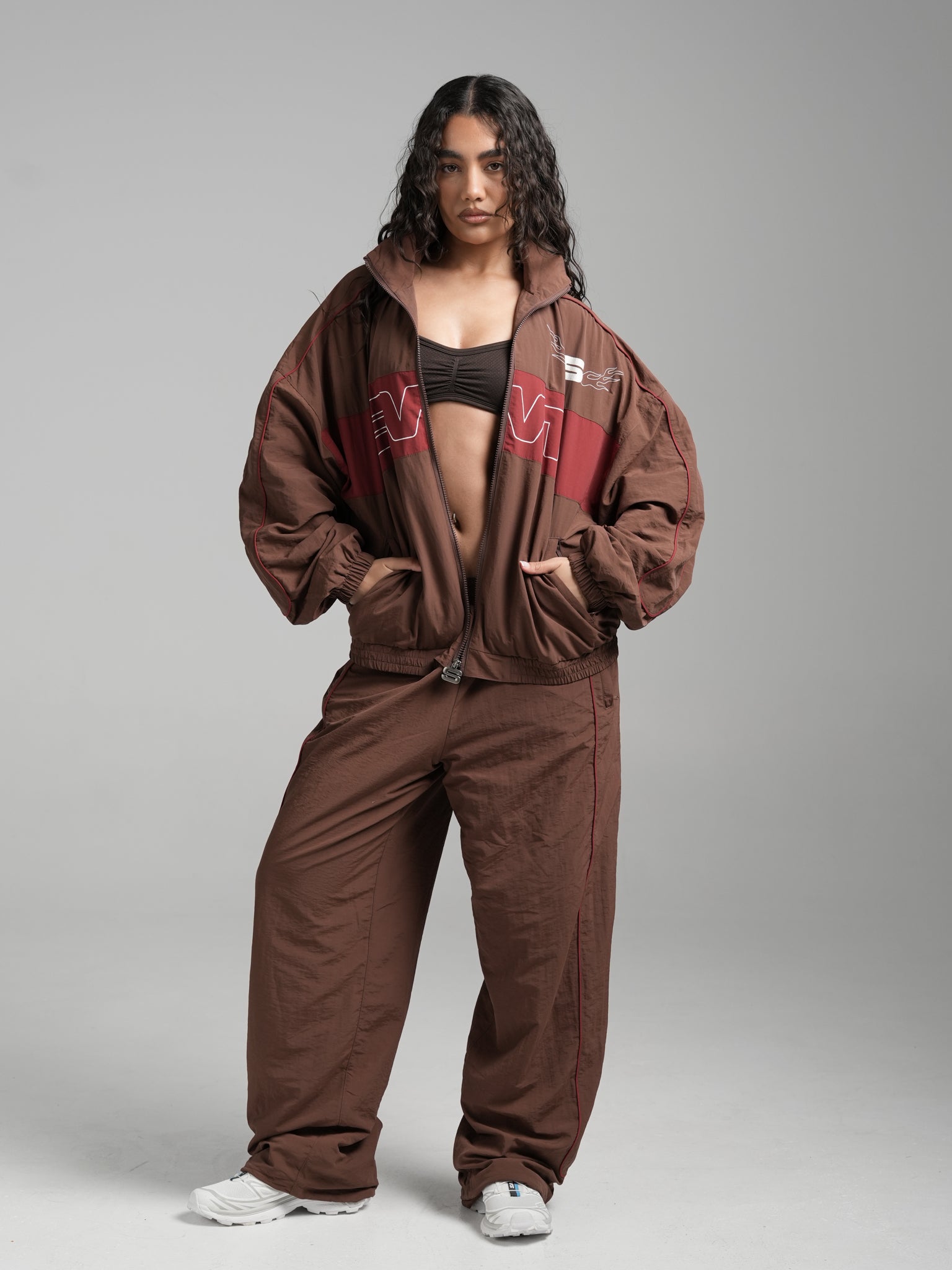 Tobacco Oversized Track Jacket | SWT Active