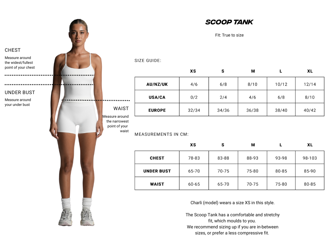 Base Scoop Tank White