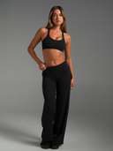 FLX Foldover Wide Leg Bottoms Black
