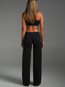 FLX Foldover Wide Leg Bottoms Black
