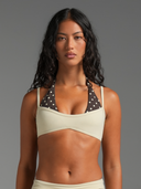 FLX Dotty Layered Halter Bra Off White/Bittersweet