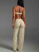 FLX Foldover Wide Leg Bottoms Off White