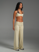 FLX Foldover Wide Leg Bottoms Off White