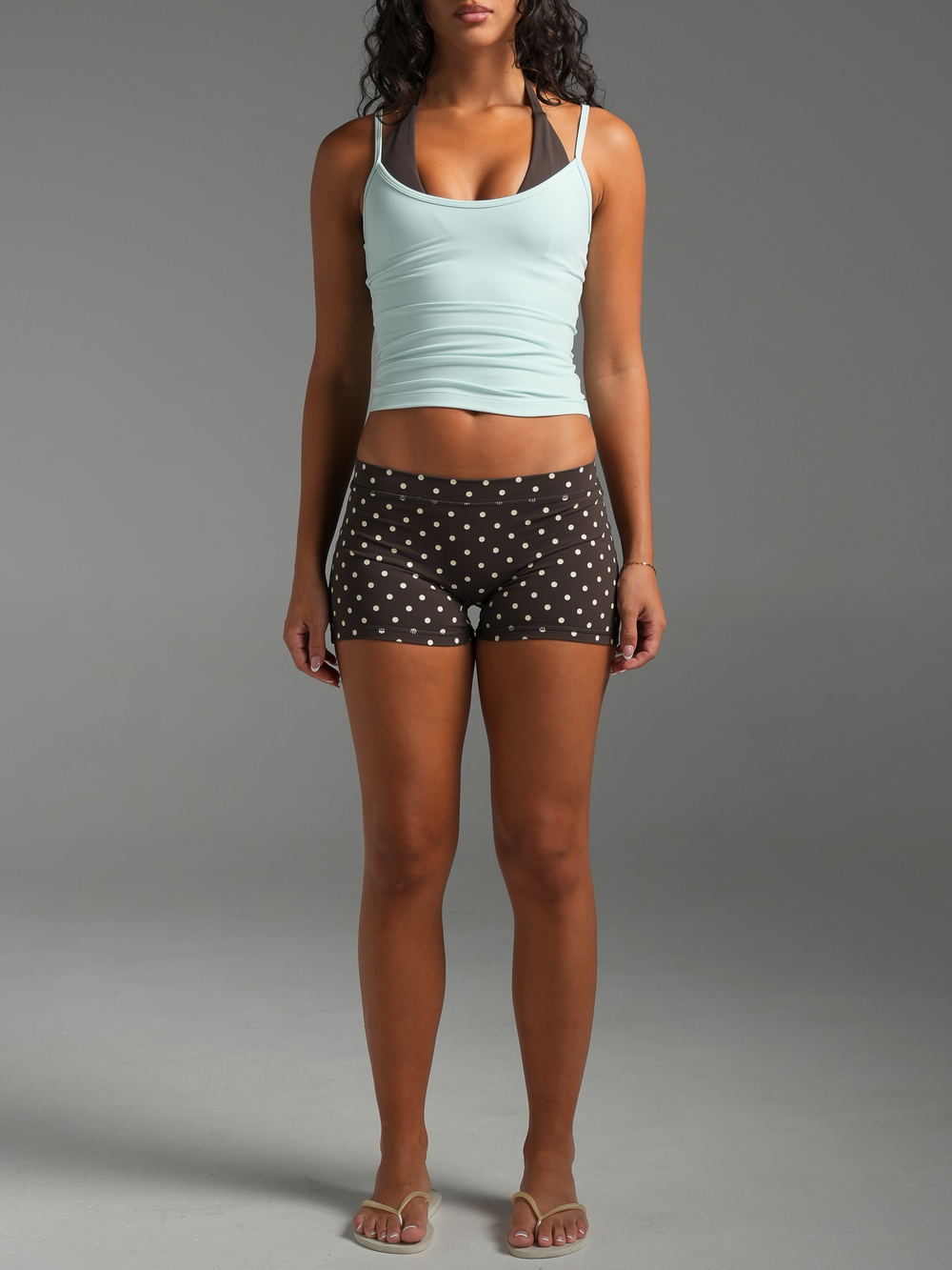 FLX Dotty Micro Shorts Bittersweet/Off White