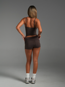 FLX Layered Halter Tank Bittersweet/OffWhite