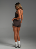 Foldover Stripe Shorts Bittersweet