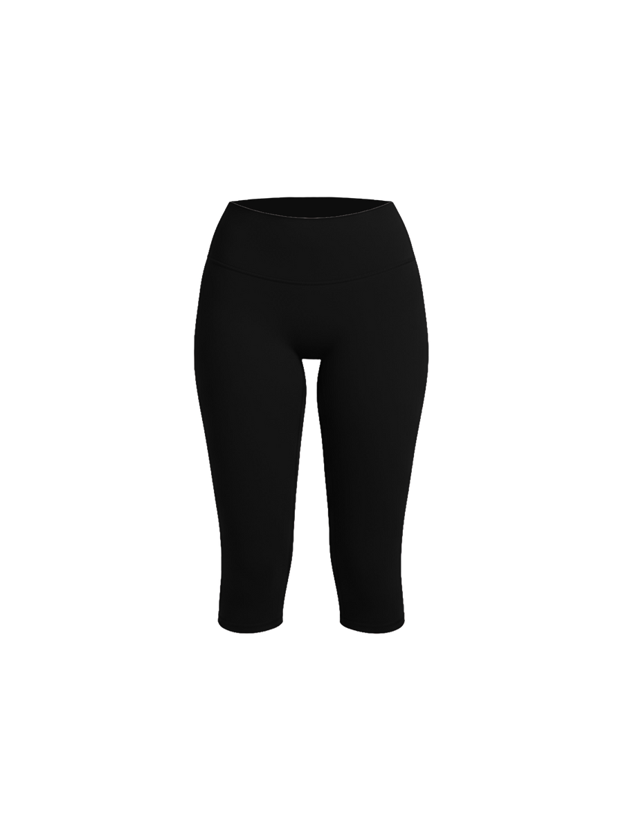 FLX Invisible Scrunch Capris Black