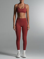 Base Essential Leggings | Full Length Cherry