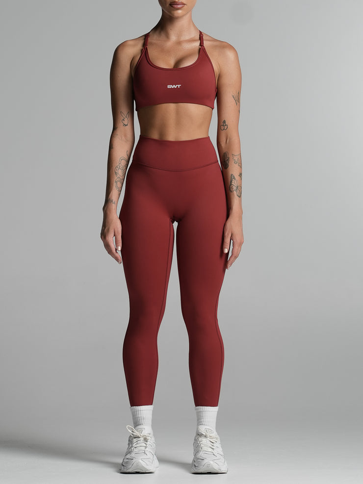 Base Scrunch Leggings | Full Length Cherry