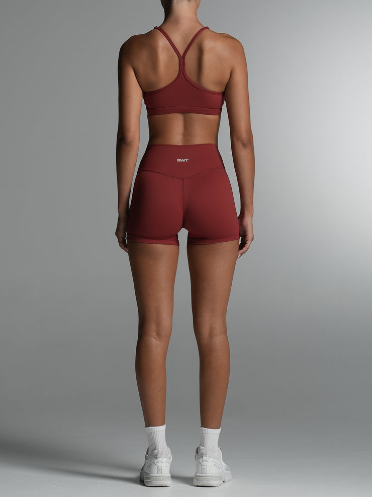 Base 4" Essential Shorts Cherry