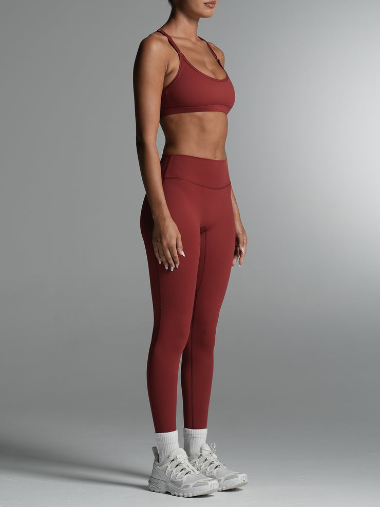 Base Essential Leggings | Full Length Cherry