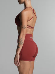 Base Backless Bra Cherry