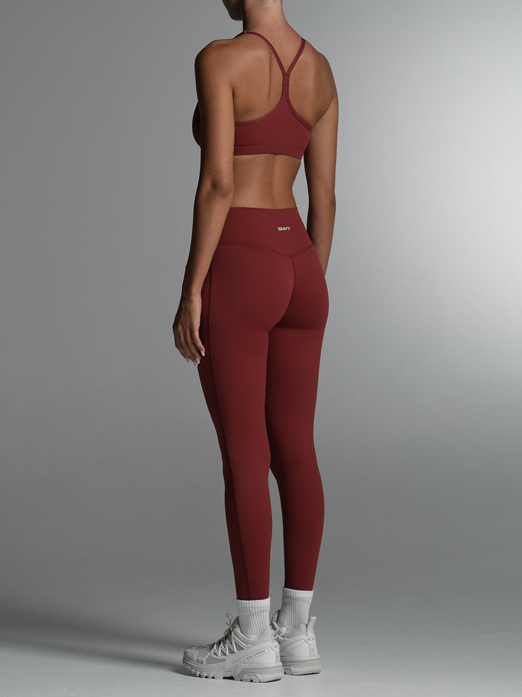 Base Essential Leggings | Full Length Cherry