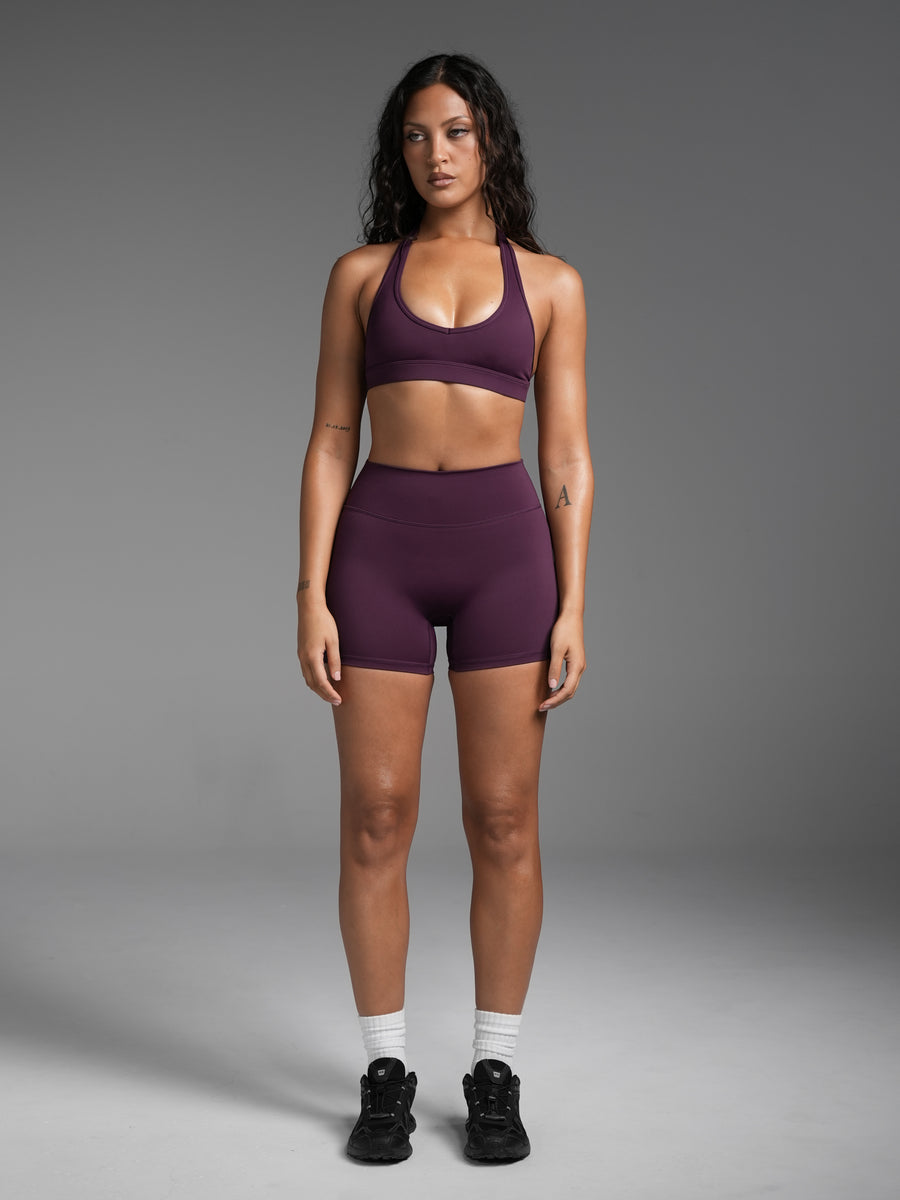 Base 4" Scrunch Shorts Blackberry