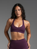 Base Backless Halter Bra Blackberry
