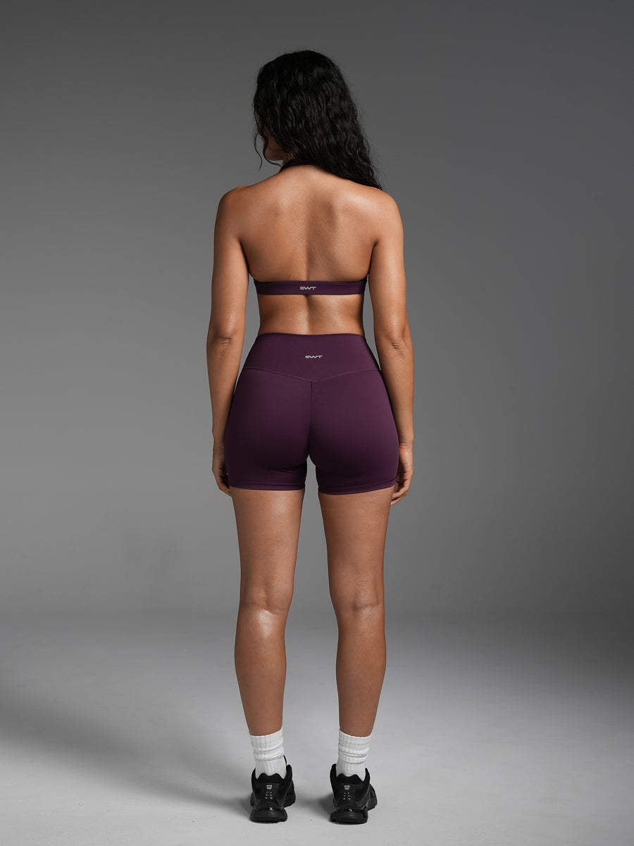 Base 4" Scrunch Shorts Blackberry