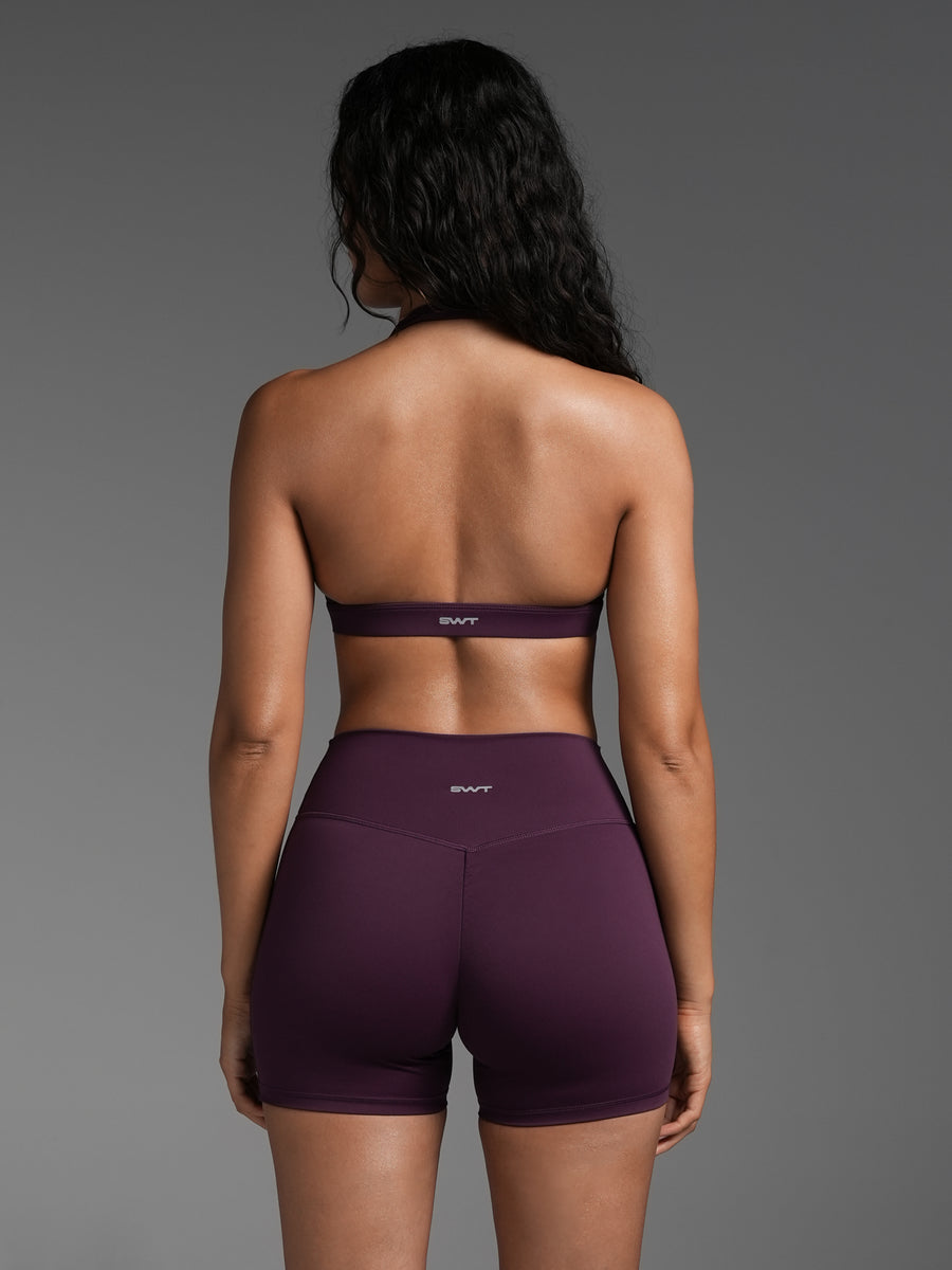 Base Backless Halter Bra Blackberry