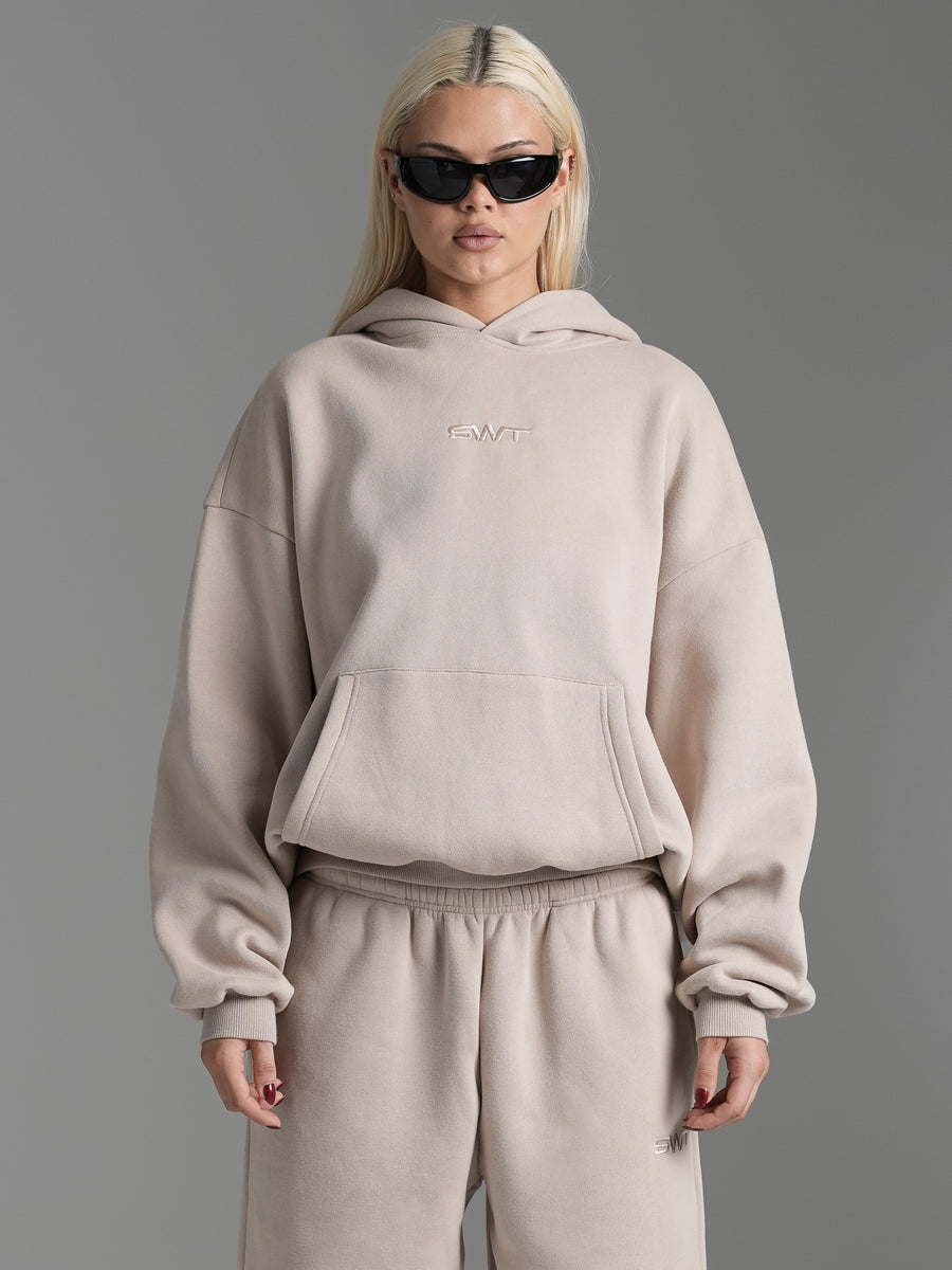Oversized Fleece Hoodie Dune
