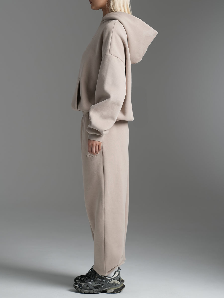 Oversized Fleece Hoodie Dune